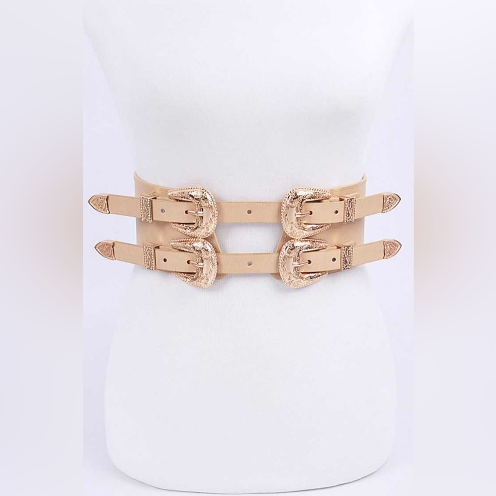 Leather Western Wide Corset Statement Belt